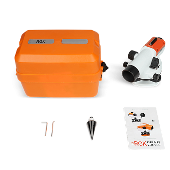 Комплект оптический нивелир RGK C-24 + штатив S6-N + рейка AMO S3