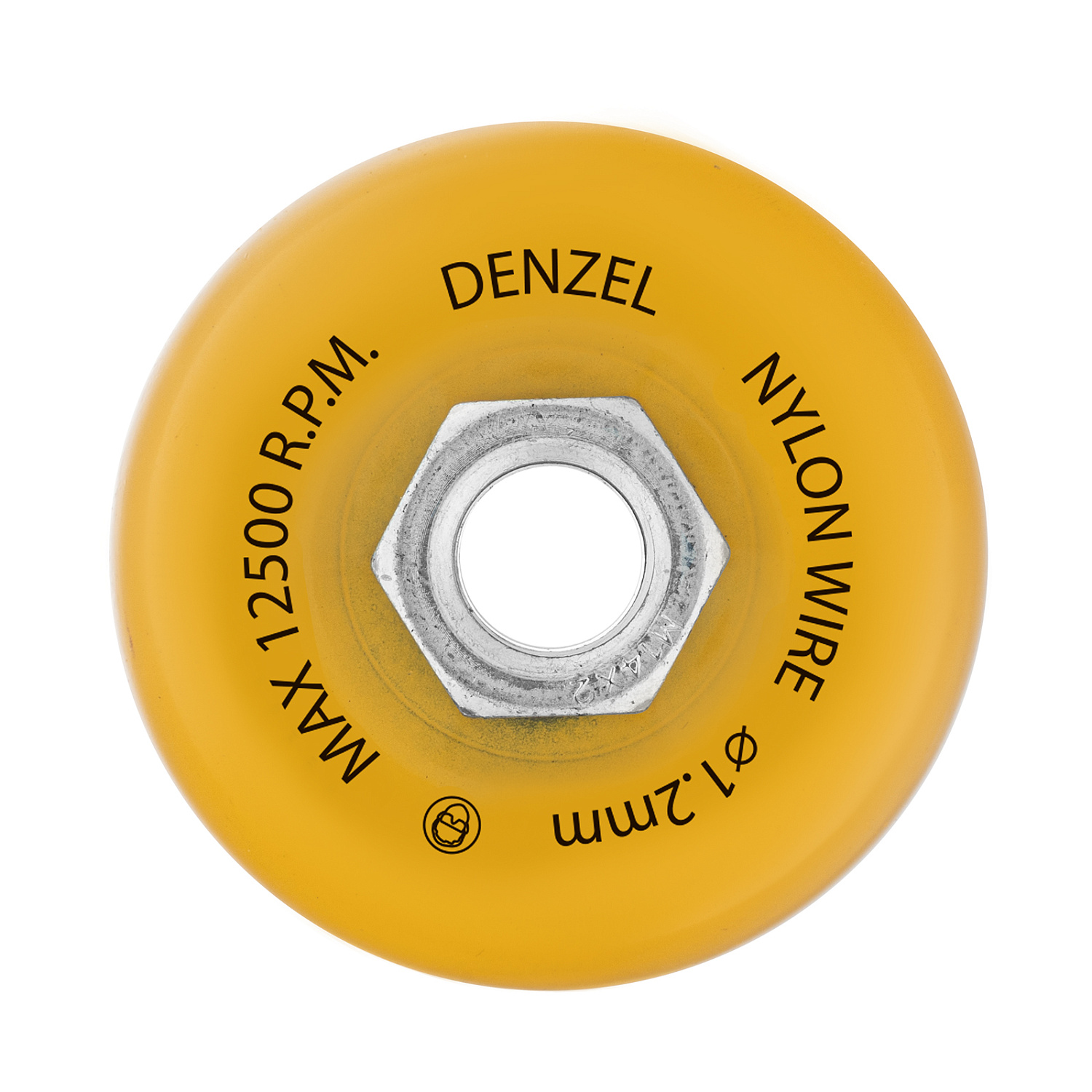 Щетка для УШМ, 75 мм, Чашка, нейлоновая щетина, М14 Denzel