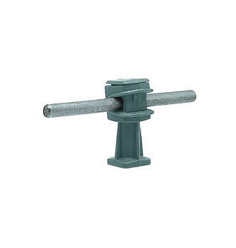 Держатель проводника круглого 6-8 мм серый, высота 36 мм, пластик