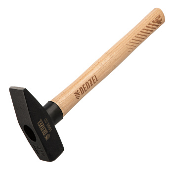 Молоток слесарный, 1000 г, кованый квадратный боек, буковая рукоятка Denzel Молоток слесарный, 1000 г, кованый квадратный боек, буковая рукоятка Denzel