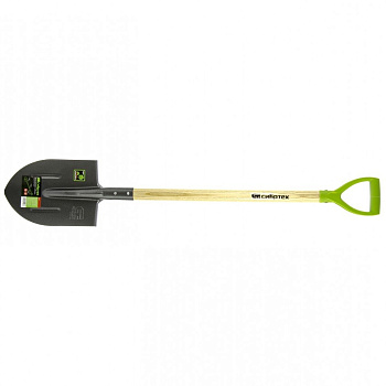 Лопата штыковая, 210х290х1150 мм, деревянный лакированный черенок, Сибртех