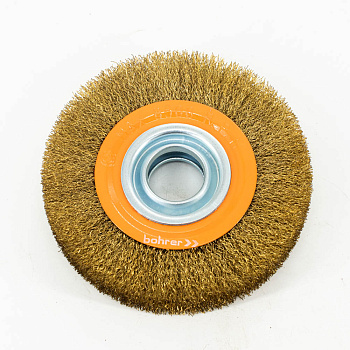 Кордщетка Bohrer дисковая мягкая 150 мм для точила с набором переходных колец