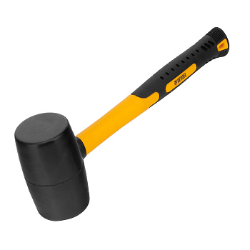 Киянка резиновая, 24 oz, черная резина, фибергласовая рукоятка// Denzel