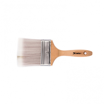 Кисть плоская Platinum 4", искусственная щетина, деревянная ручка// MTX
