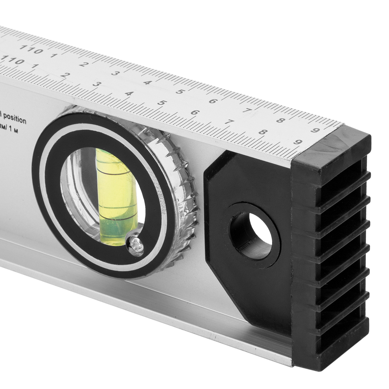 Уровень алюминиевый "Рельс", 1200 мм, 3 глазка (1 поворотный) Matrix