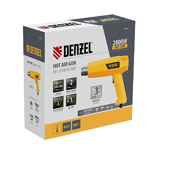 Фен технический HGP-2000, 2000 Вт, 2 режима// Denzel