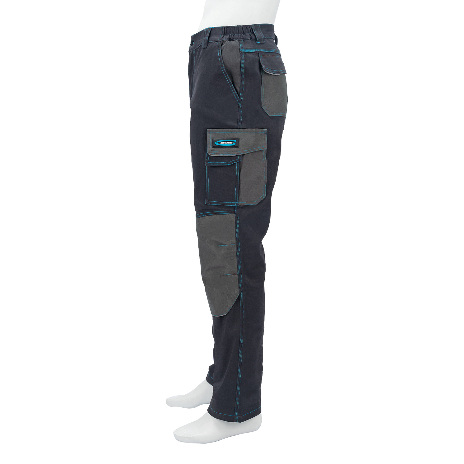 Брюки профессиональные рабочие, 97% хлопок 3% спандекс, XXXL Gross Брюки профессиональные рабочие, 97% хлопок 3% спандекс, XXXL Gross