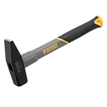 Молоток слесарный, 600 г, кованый, фибергласовая рукоятка c TPR покрытием Denzel Молоток слесарный, 600 г, кованый, фибергласовая рукоятка c TPR покрытием Denzel
