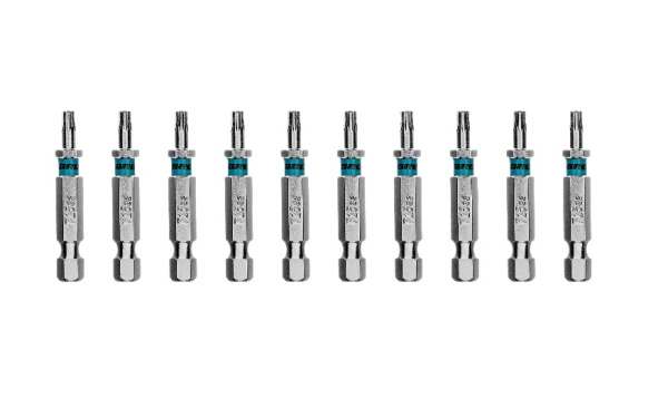 Бита Torx 15х50мм, сталь S2, шестигр., 10 шт Gross 1