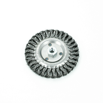 Кордщетка Bohrer дисковая витая жесткая 150 мм (толщ. проволоки 0,5 мм, гайка М14) для УШМ (60/1)
