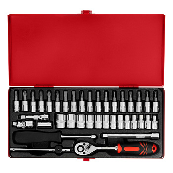 Набор инструментов, 1/4", 38 предметов Matrix Набор инструментов, 1/4", 38 предметов Matrix