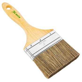 Кисть плоская "Евро" 4", смешанная щетина, деревянная ручка MTX Кисть плоская "Евро" 4", смешанная щетина, деревянная ручка MTX