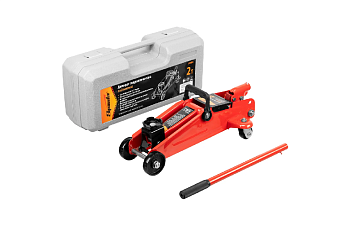 Домкрат гидравлический подкатной, 3 т, высота подъема 130-600 мм, с переключателем режимов подъема Matrix