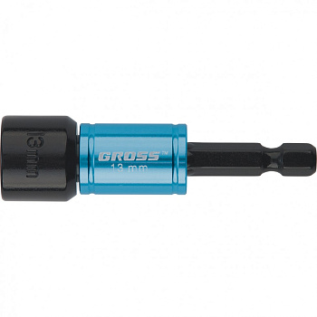 Бита с торцевой головкой, магнит. Nut-Driver, 13 мм, S2 Gross
