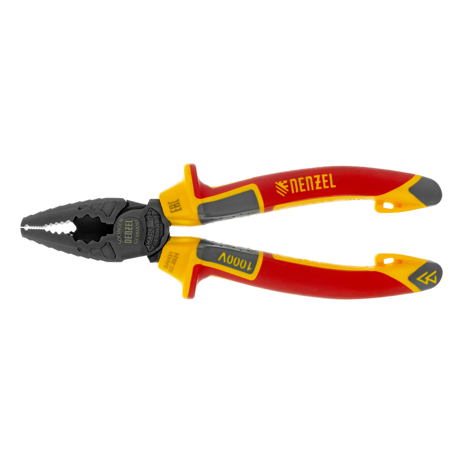 Плоскогубцы комбинированные, диэлектрические трехкомпонентные рукоятки до 1000 В, 165 мм Denzel Плоскогубцы комбинированные, диэлектрические трехкомпонентные рукоятки до 1000 В, 165 мм Denzel