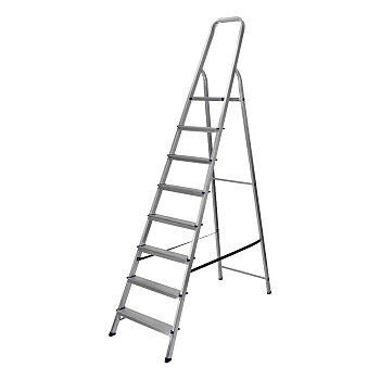 Стремянка, 8 ступеней, алюминиевая, Россия, Сибртех