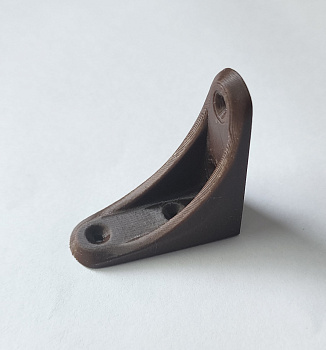 Уголок мебельный пластиковый 40х40х20 мм, цвет "Шоколад", Россия// НиКА