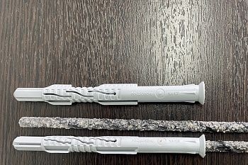 Гибкая связь базальтовая для газобетона БПА-6-350-1п (КРЕПЫШ) с анкером на 120 мм. 