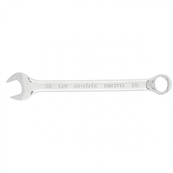 Ключ комбинированный, 20 мм, CrV, полированный хром Matrix