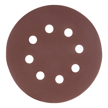 Круг абразивный на ворсовой подложке под "липучку", перфорированный, P 400, 125 мм, 5 шт Matrix