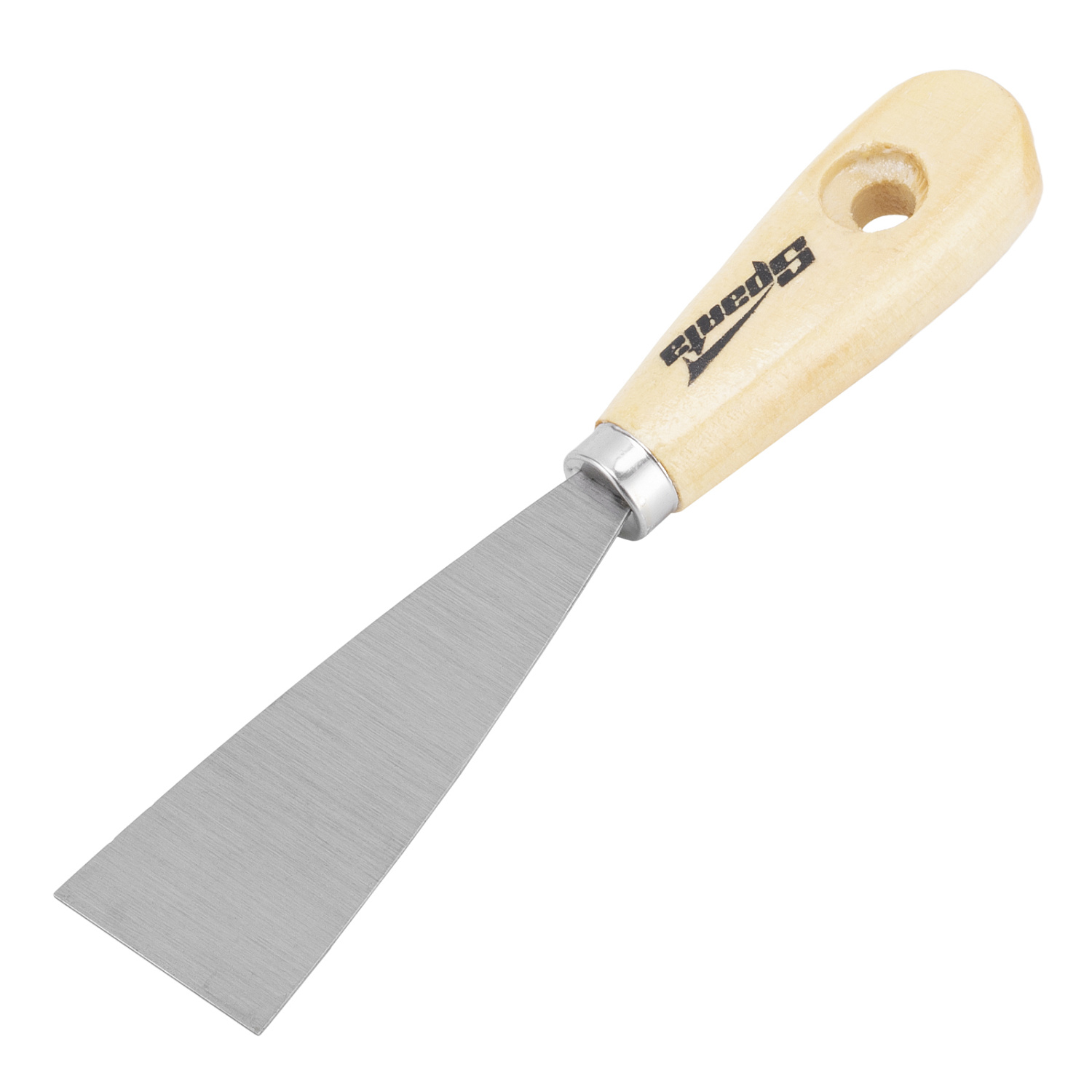 Шпательная лопатка из углеродистой стали, 40 мм, деревянная ручка// Sparta