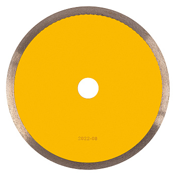 Диск алмазный сплошной, супертонкий, 200 х 25,4 мм, горячее прессование, мокрое резание// Denzel