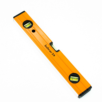 Уровень строительный Bohrer  400 мм (3 глазка 45/90/180) фрез. база, алюминиевый, усил. конструкция (60/15/1)