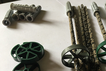 Гибкая связь базальтовая для газобетона и кирпича БПА-6-300-1п (универсальная) с анкером 60 мм.