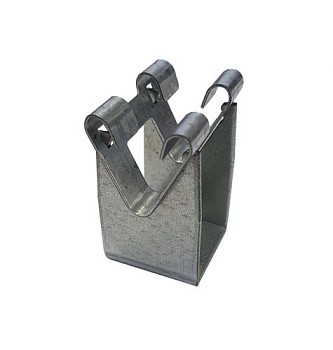 Держатель круглого проводника 8-10 мм фасадный клип, оцинк.