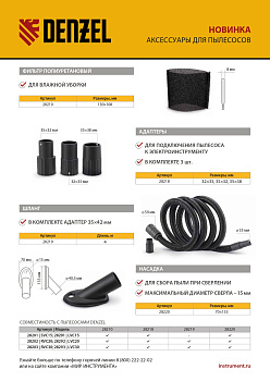 Насадка сбора пыли при сверления (до 15 мм) для пылесоса// Denzel