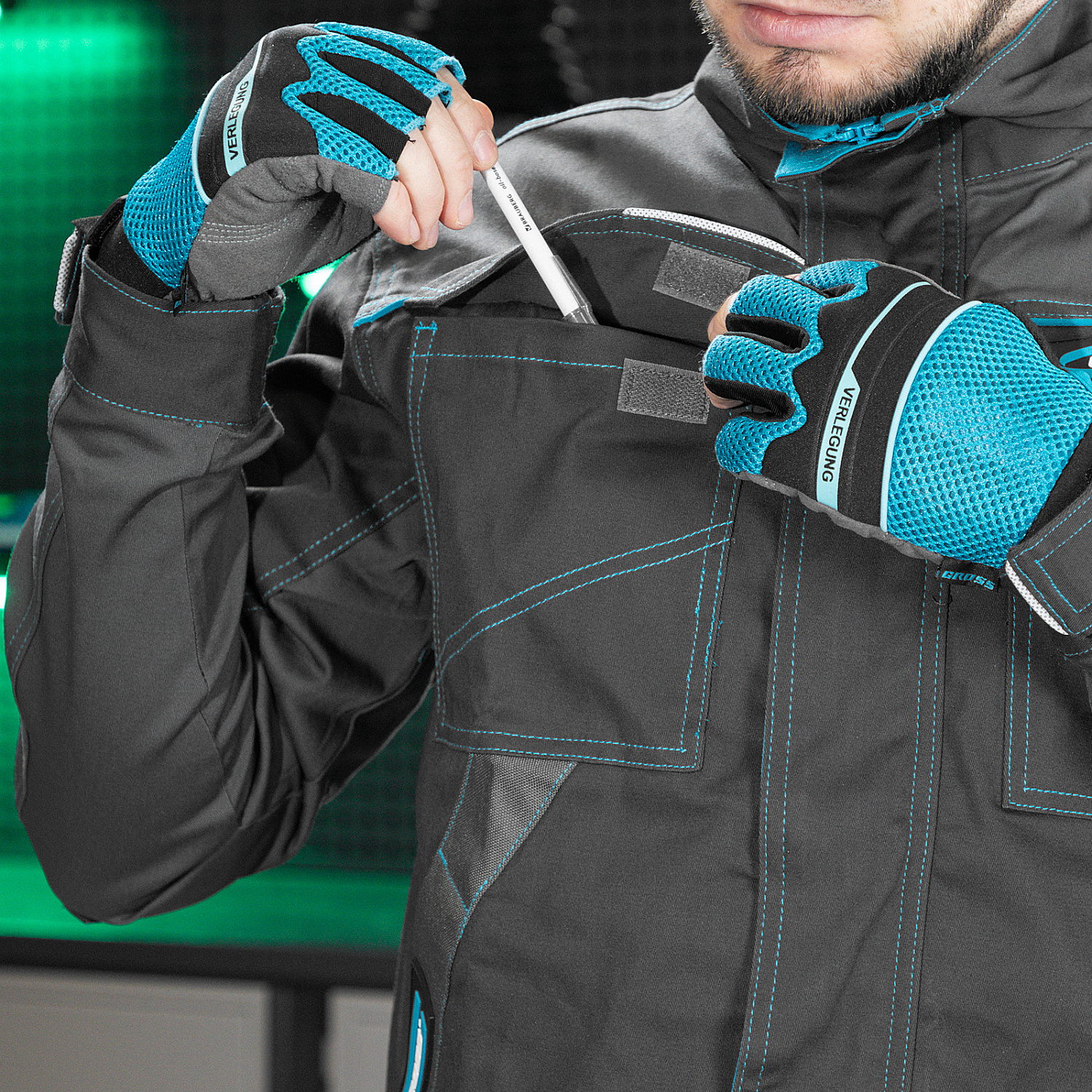 Куртка профессиональная рабочая, 97% хлопок 3% спандекс, XL Gross