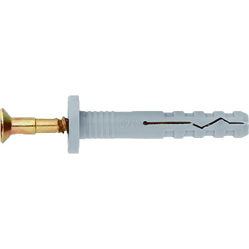 Дюбель-гвоздь полипропиленовый с цилиндрическим бортиком 6 х 60 мм, 200 шт Сибртех