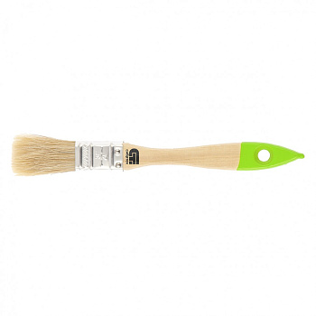 Кисть плоская 20 мм, натуральная щетина, деревянная ручка// Сибртех