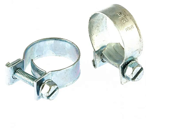Хомуты металлические, MINI 18-20 мм, ширина 9 мм, винтовой, W1, 2 шт Сибртех