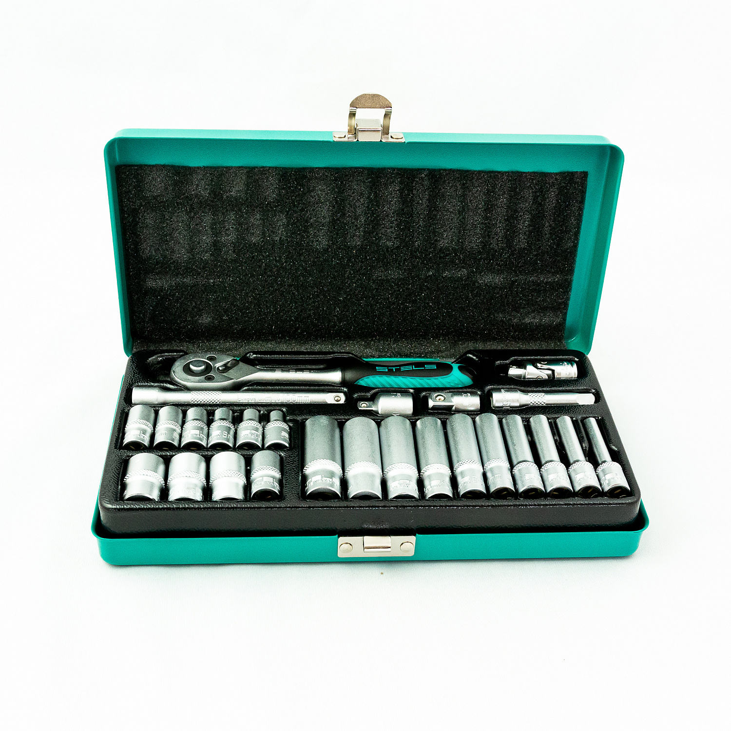 Набор торцевых головок с трещоткой, 1/2" и 1/4", 68 предметов Stels Набор торцевых головок с трещоткой, 1/2" и 1/4", 68 предметов Stels