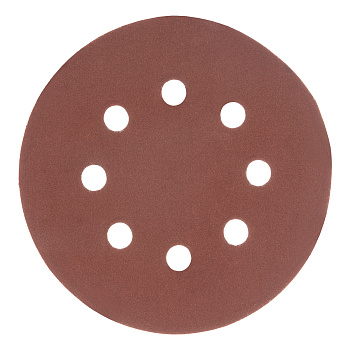 Круг абразивный на ворсовой подложке под "липучку", перфорированный, P 600, 125 мм, 5 шт Matrix