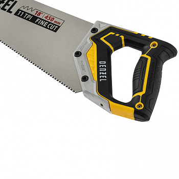 Ножовка по дереву, 450 мм, 11 TPI, зуб 3D, металлопластиковая рукоятка Denzel Ножовка по дереву, 450 мм, 11 TPI, зуб 3D, металлопластиковая рукоятка Denzel