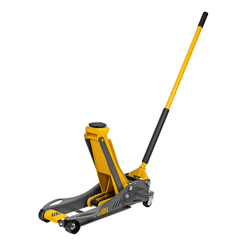 Домкрат гидравлический подкатной, 3,8 т, 110-580 мм, быстрый подъем, низкий подхват, проф. Denzel Домкрат гидравлический подкатной, 3,8 т, 110-580 мм, быстрый подъем, низкий подхват, проф. Denzel