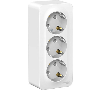 BLANCA О/У РОЗЕТКА 3-я с заземлением со шторками ИЗОЛ.ПЛ.,16А, 250В, БЕЛЫЙ