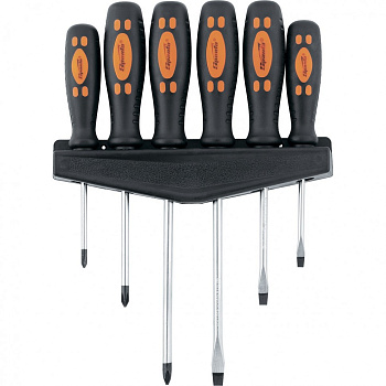 Набор отверток, двухкомпонентные рукоятки, 6 шт CrV Sparta. Набор отверток, двухкомпонентные рукоятки, 6 шт CrV Sparta.