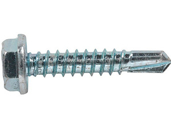 Саморез кровельный, цинк 8мкм, без шайбы 4.8 х 38, DIN 7504К, МОСКРЕП (100шт)