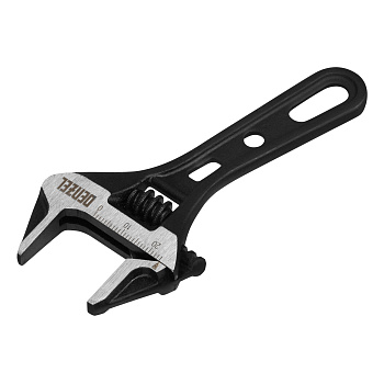 Ключ разводной 115 мм, CrV, кованый, укороченная рукоятка Denzel Ключ разводной 115 мм, CrV, кованый, укороченная рукоятка Denzel