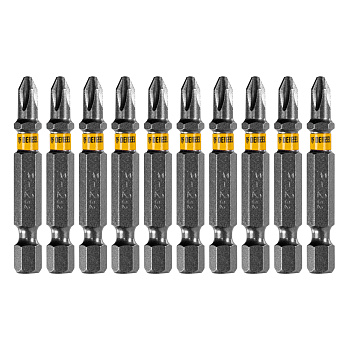 Бита PH2х50, сталь легированная S2, 20 шт., пластиковая коробка, , Е 6,3 Denzel Бита PH2х50, сталь легированная S2, 20 шт., пластиковая коробка, , Е 6,3 Denzel