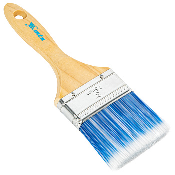 Кисть плоская "Евро" 3", искусственная щетина, деревянная ручка MTX Кисть плоская "Евро" 3", искусственная щетина, деревянная ручка MTX