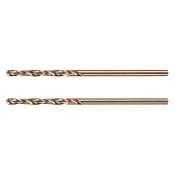Сверло по металлу, 2 мм, HSS Co-8%, 2 шт.// Denzel