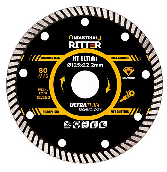 Диск алмазный Ritter Eco HT ULThin 125х22,23 мм (1,0х1,4х10 мм)