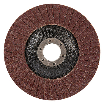 Круг лепестковый торцевой, конический, Р 80, 125 х 22.2 мм Сибртех