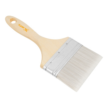 Кисть плоская для лаков "Евро" 4", искусственная щетина, деревянная ручка MTX Кисть плоская для лаков "Евро" 4", искусственная щетина, деревянная ручка MTX