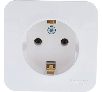 BLANCA О/У РОЗЕТКА с заземлением без шторок ИЗОЛ.ПЛ., 16А, 250В, БЕЛЫЙ