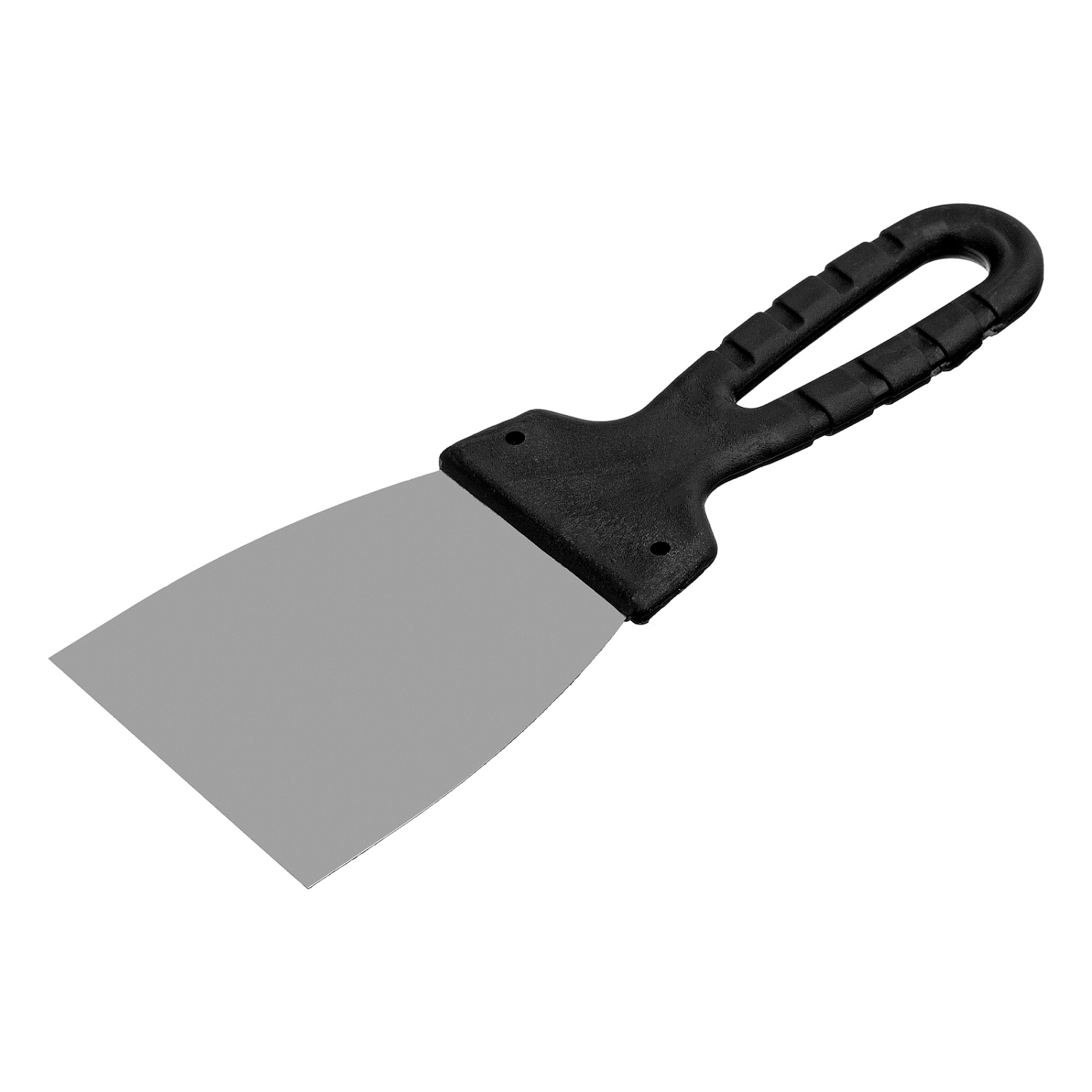 Шпательная лопатка из нержавеющей стали, 80 мм, пластмассовая ручка// Сибртех